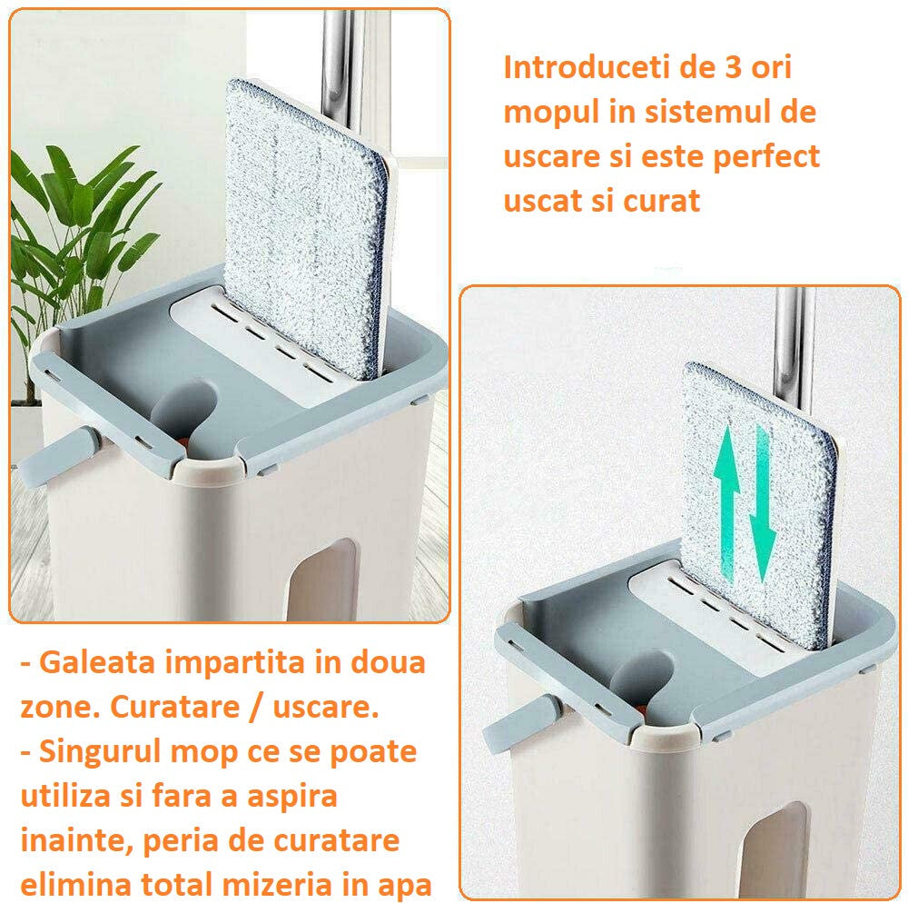 Mop with bucket and 2 refills included