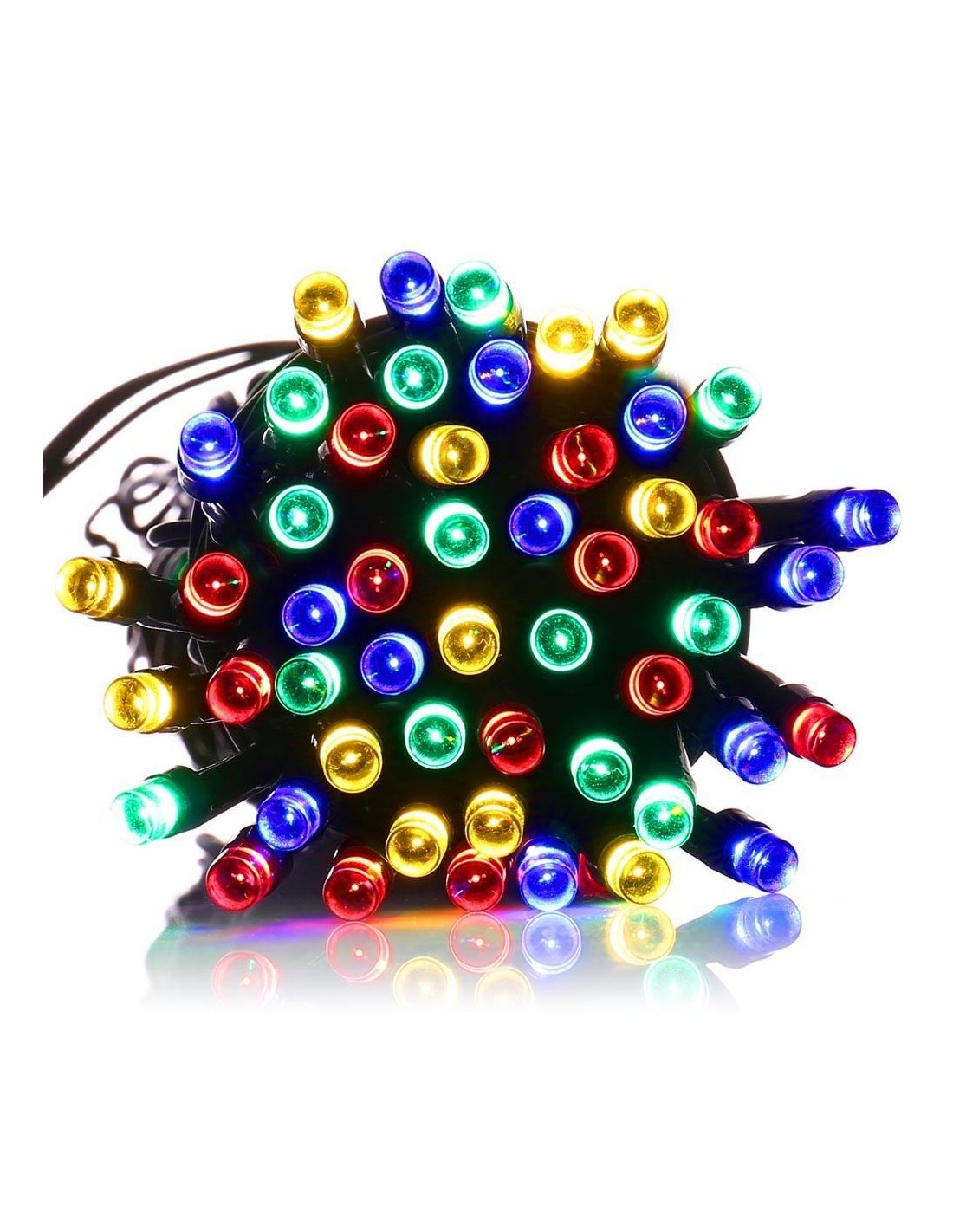 Set 2 x Decoratiune cu Incarcare Solara 100 LED, 10 Metri - Multicolor
