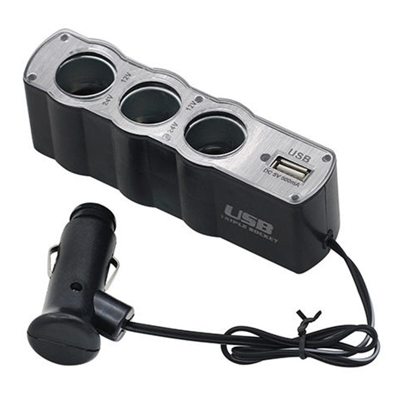 The Safe Driving Pack - HD 1080p DVR Car Camera with 2.4-inch display + Car Body Repair Kit (Pops-a-Dent) + Triple Car Socket with USB