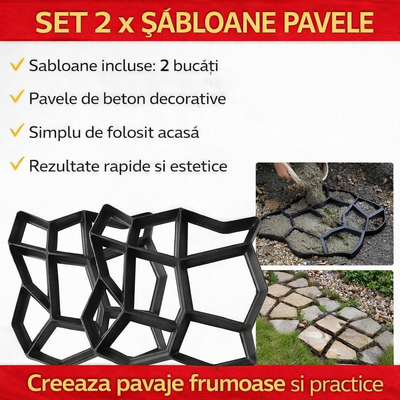 Set of 2 x Paving slab molds 35 cm