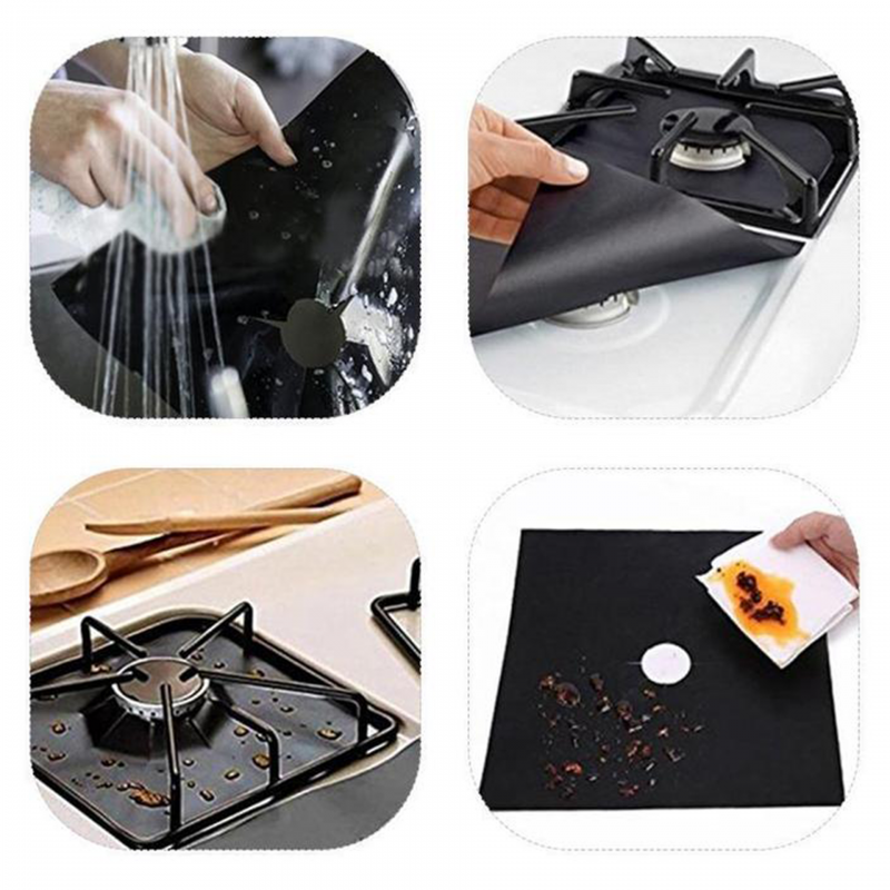 Set of 4 stovetop protector liners