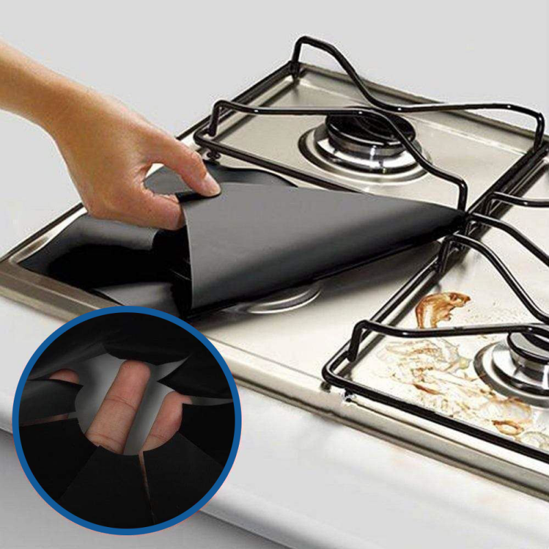 Set of 4 stovetop protector liners