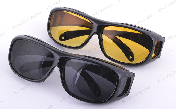 Bluetooth Headset + Set of 2 Driving Glasses