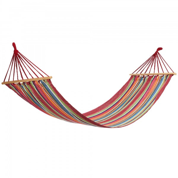 Set of 2 Colored Hammocks with Wooden Bars, 200 X 80