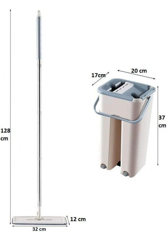 Mop with bucket and 2 refills included
