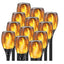 Stock Clearance! Set of 12 x Solar Torch Flame Effect Lamps 51.5 cm