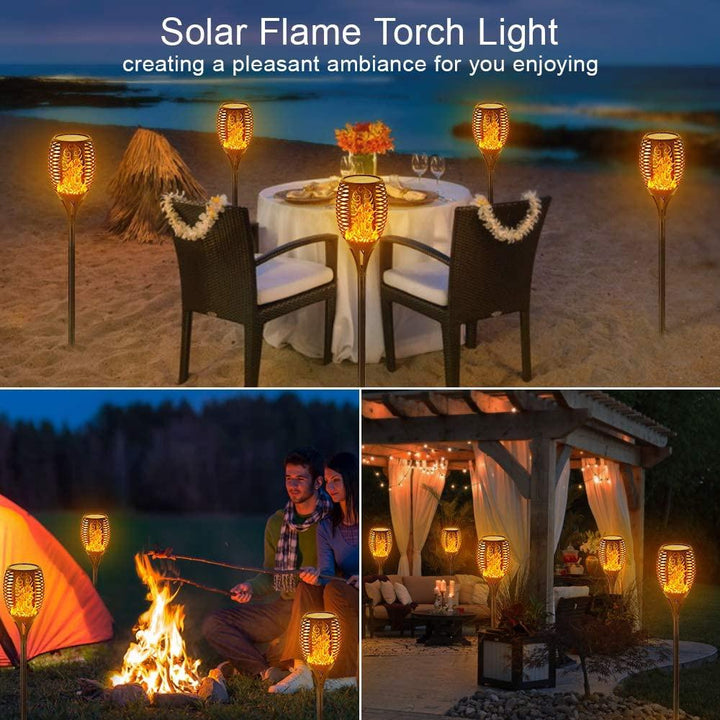 Stock Clearance! Set of 12 x Solar Torch Flame Effect Lamps 51.5 cm