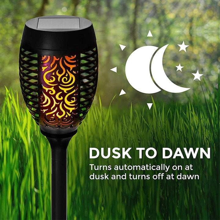 Stock Clearance! Set of 12 x Solar Torch Flame Effect Lamps 51.5 cm