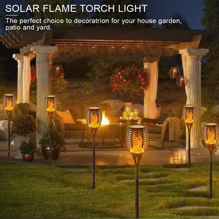 Stock Clearance! Set of 12 x Solar Torch Flame Effect Lamps 51.5 cm