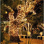 Set of 4 x Solar Powered Decorations with 100 LEDs, 10 Meters - Warm White