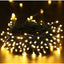 Set of 4 x Solar Powered Decorations with 100 LEDs, 10 Meters - Warm White