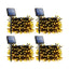 Set of 4 x Solar Powered Decorations with 100 LEDs, 10 Meters - Warm White