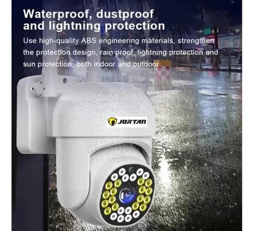 Set of 3 x Jortan Video Surveillance Cameras, 32 LEDs, Rotatable, Infrared, Waterproof + 3 x 32GB Cards
