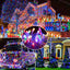 Set of 3 x 100 LED Solar Decorations - multi-colored