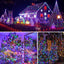 Set of 3 x 100 LED Solar Decorations - multi-colored