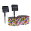 Set of 3 x 100 LED Solar Decorations - multi-colored