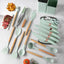 Set 19 Ustensile pentru Bucatarie din Silicon,cu Maner de  Lemn si Suport