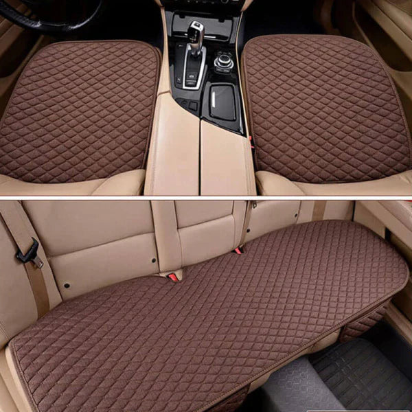 Car Comfort Package - Car Seat Protective Covers Set + Inflatable Car Air Couch Mattress + Automatic Pump