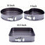 Set of 3 Cake Pans - Round, Square, and Heart-Shaped