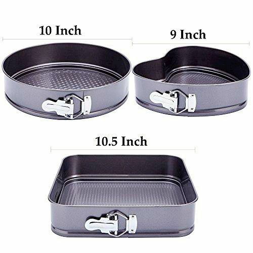 Set of 3 Cake Pans - Round, Square, and Heart-Shaped