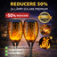 Set 2 x Lampa solara tip torta cu efect flacara 51.5 cm