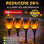 Set 4 x Lampa solara tip torta cu efect flacara 51.5 cm