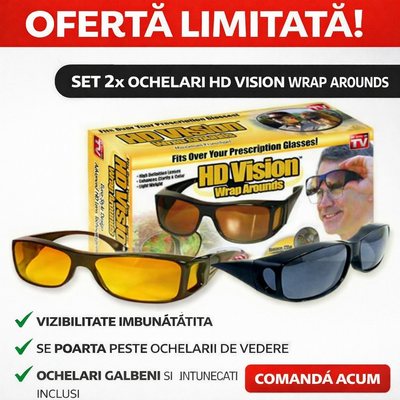 Set 2 perechi ochelari pentru condus de zi - noapte HD Vision