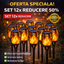 Stock Clearance! Set of 12 x Solar Torch Flame Effect Lamps 51.5 cm