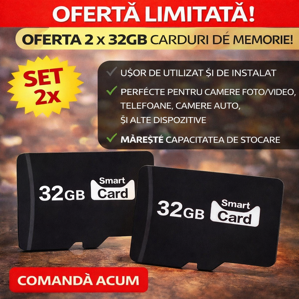 Set 2 x Card de momerie 32GB