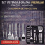 Premium Stainless Steel BBQ Utensil Set with Storage Bag, 20 Pieces