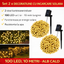Set 2 x Decoratiune cu Incarcare Solara 100 LED, 10 Metri - Alb Cald