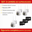 Set of 3 x Jortan Video Surveillance Cameras, 32 LEDs, Rotatable, Infrared, Waterproof + 3 x 32GB Cards