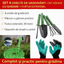 Set 4 unelte de Grădinărit + Set Manusi cu Gheare + Furtun Extensibil de 30 Metri cu Dispozitiv de Stropit