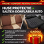 Car Comfort Package - Car Seat Protective Covers Set + Inflatable Car Air Couch Mattress + Automatic Pump