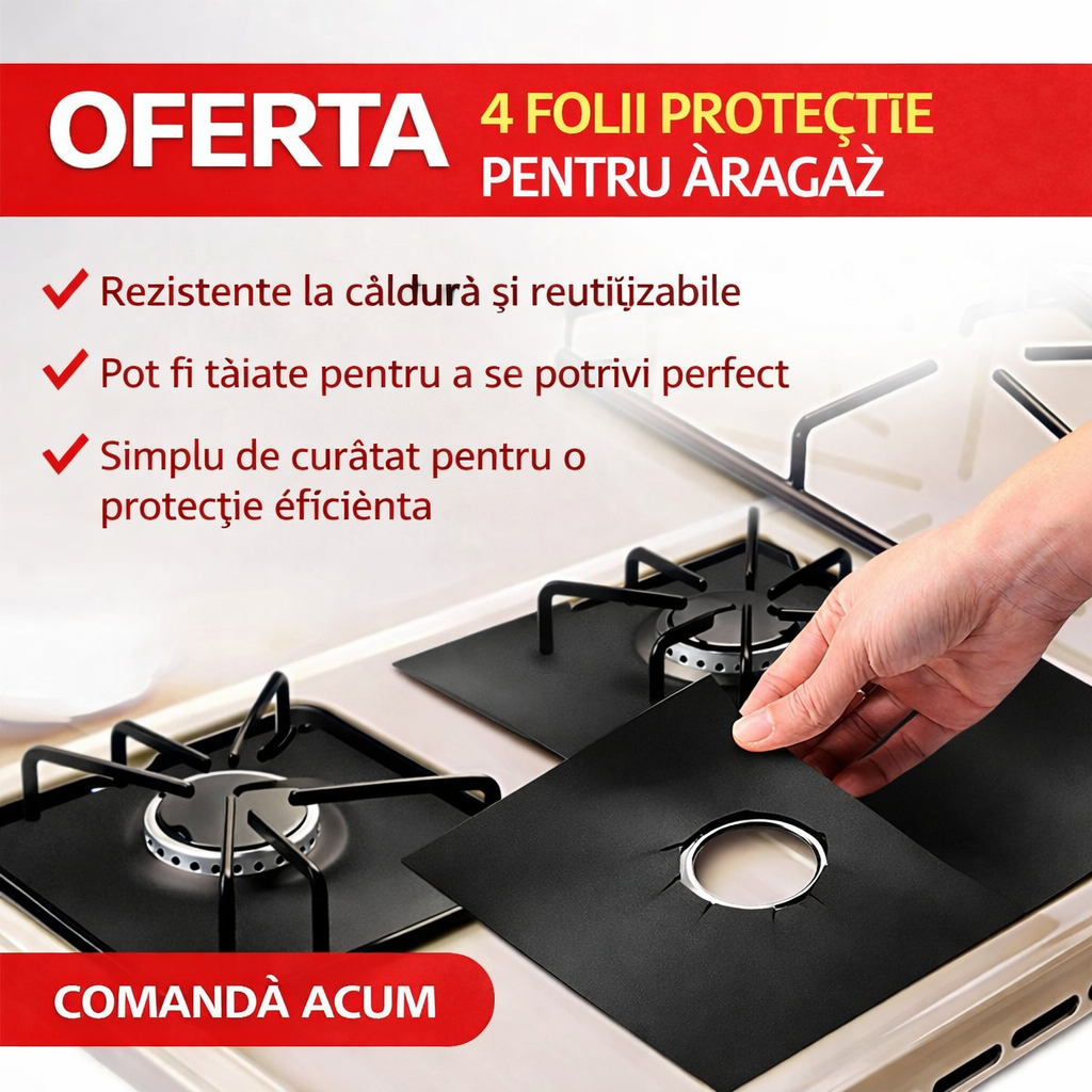 Set of 4 stovetop protector liners