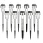 Set of 30 x Stainless Steel Solar Garden Lights, Spike Type
